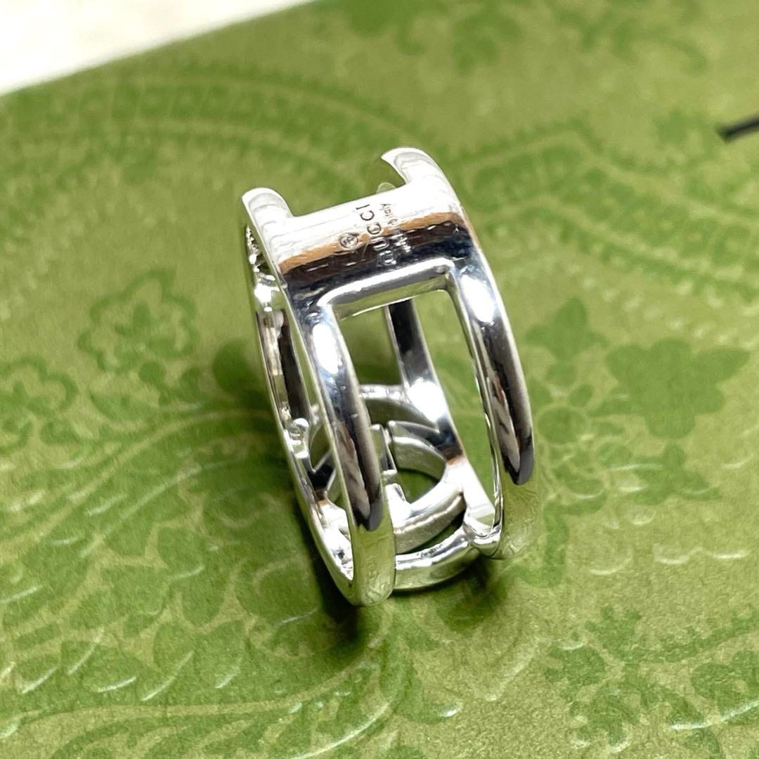 GUCCIグッチ インターロッキングGGリング　15号　メンズ/レディース