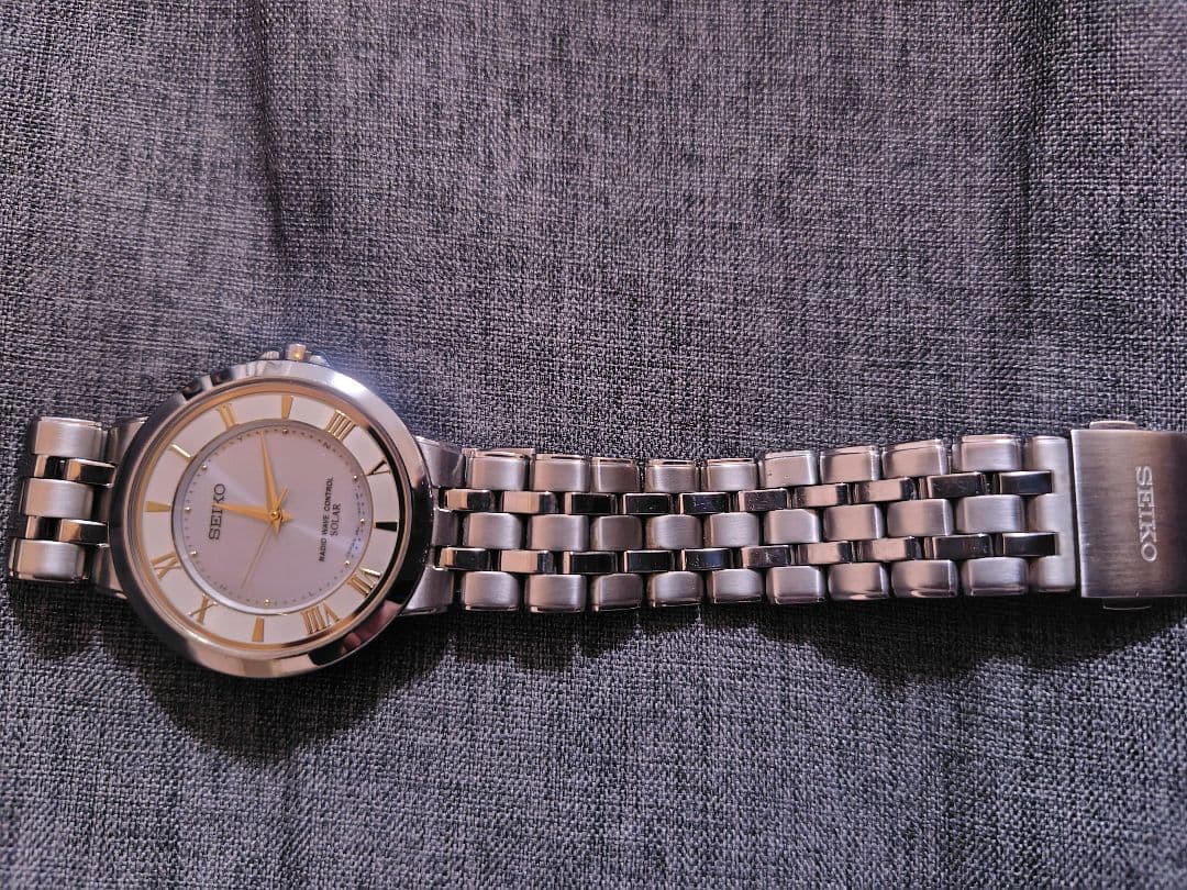 SEIKO ソーラー電波時計 ドルチェ 3B21-OAMO 稼働品 メンズ