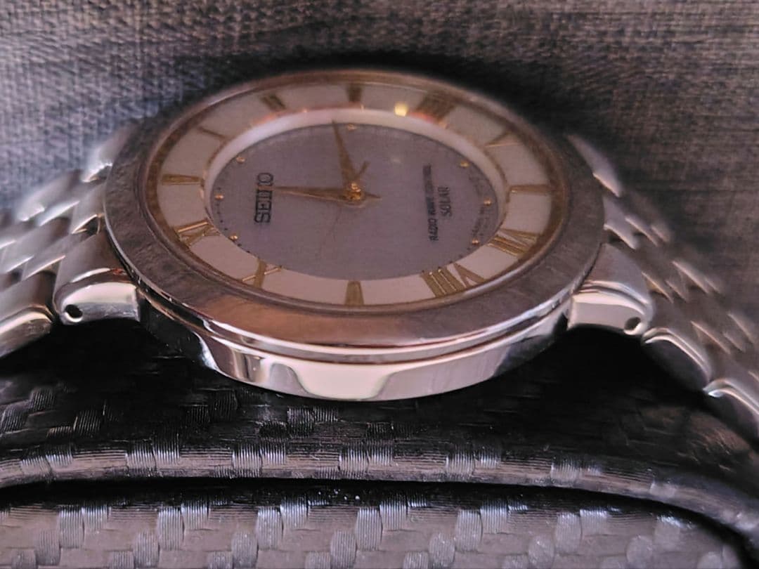 SEIKO ソーラー電波時計 ドルチェ 3B21-OAMO 稼働品 メンズ