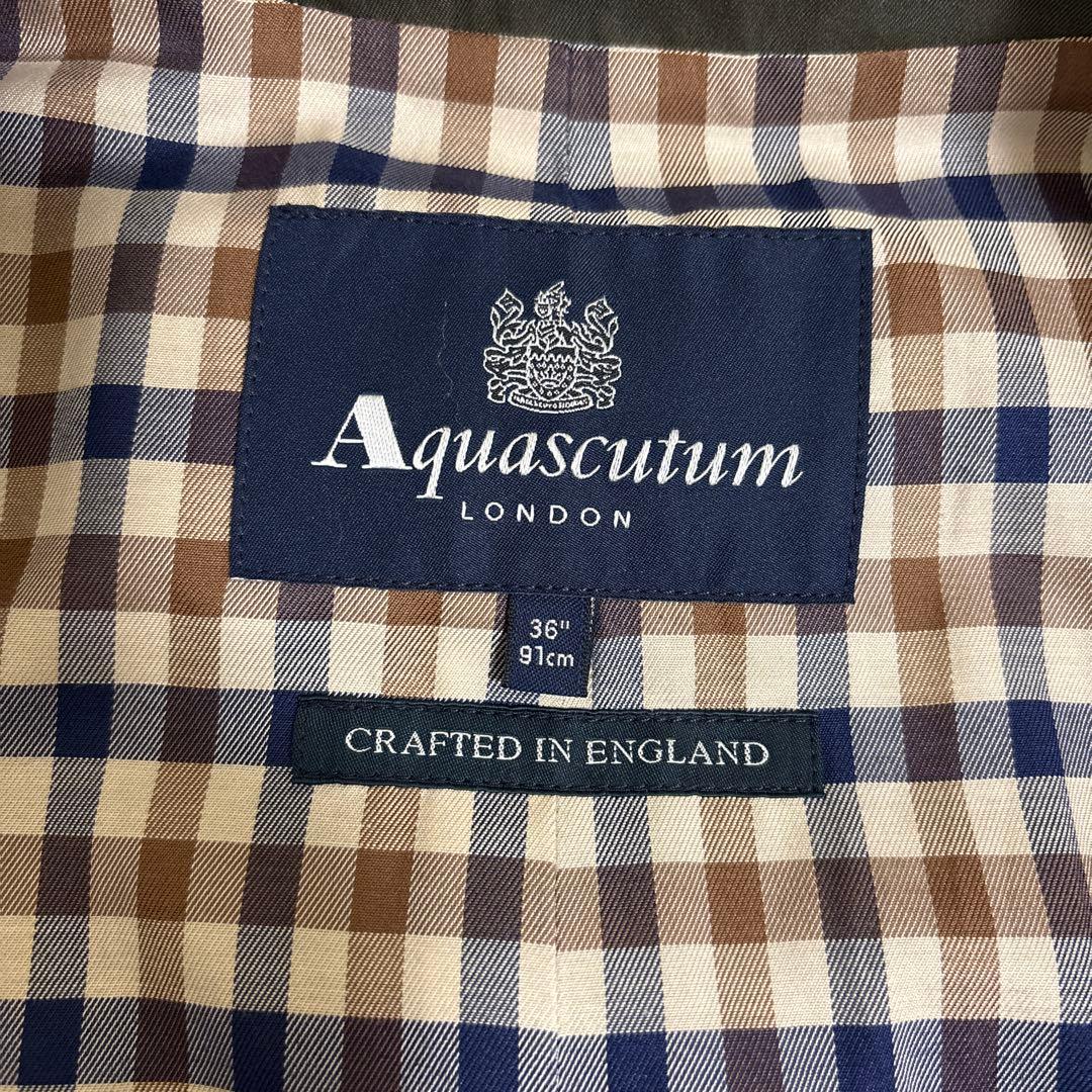 【美品】 Aquascutum トレンチコート メンズ36 英国製 国内正規品