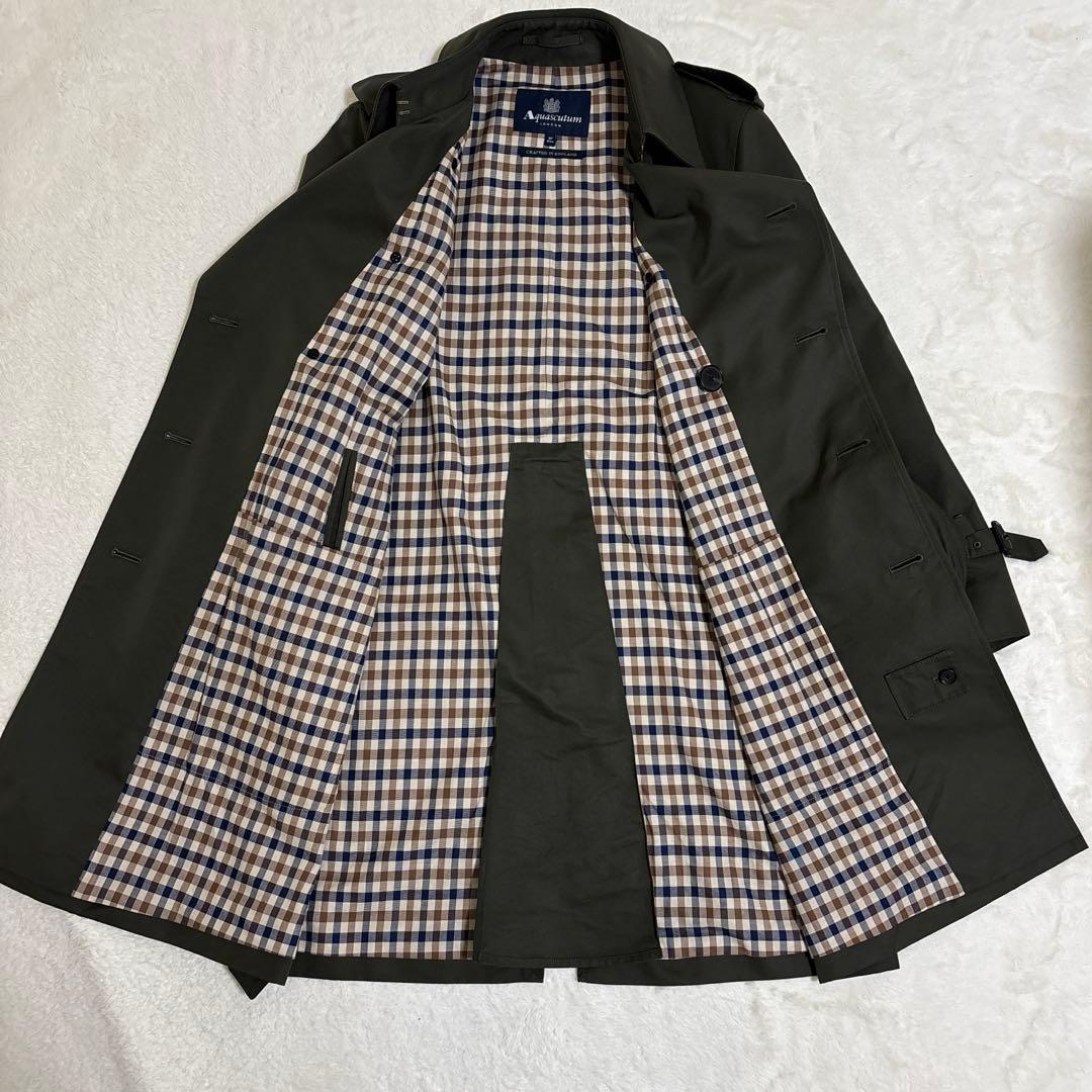 【美品】 Aquascutum トレンチコート メンズ36 英国製 国内正規品