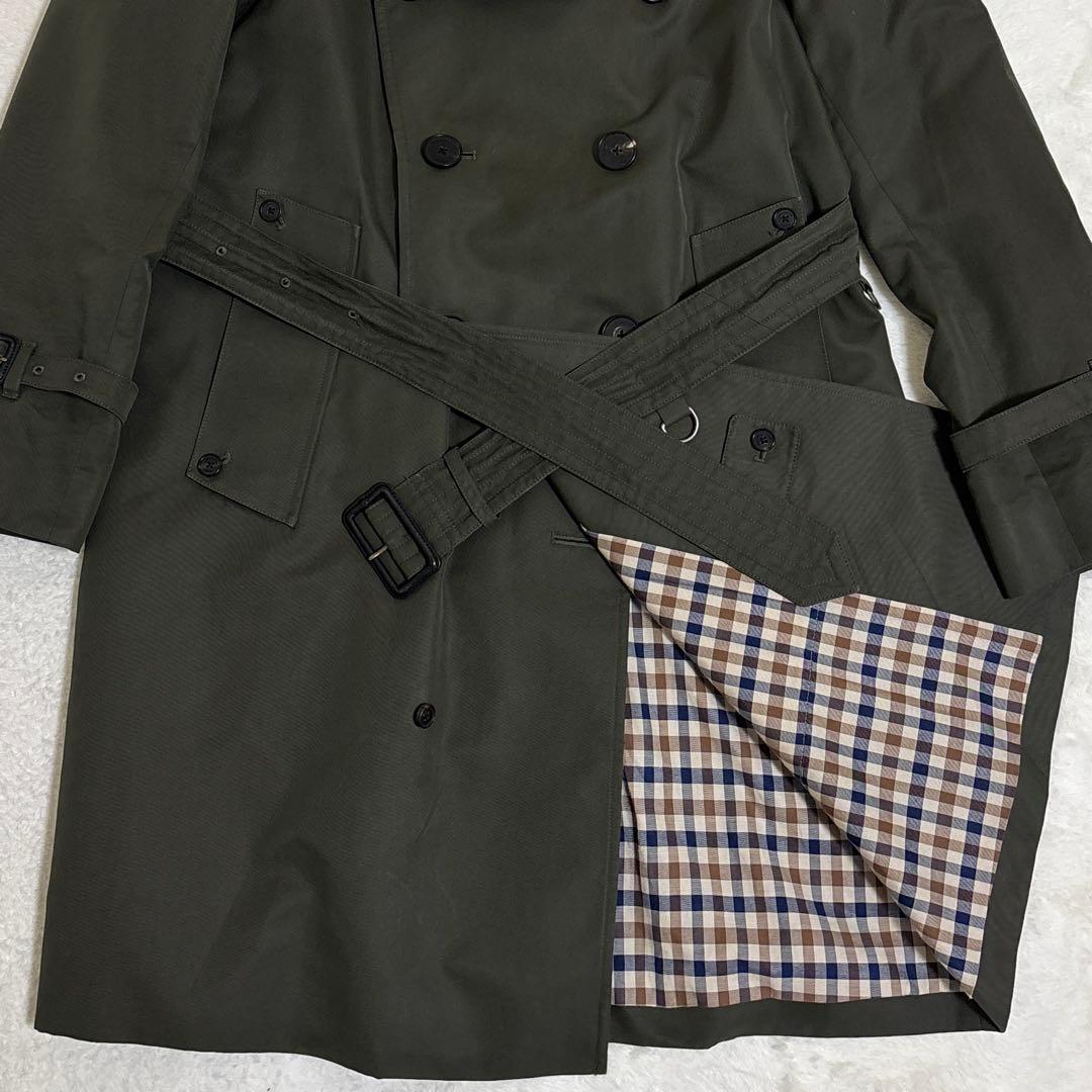 【美品】 Aquascutum トレンチコート メンズ36 英国製 国内正規品