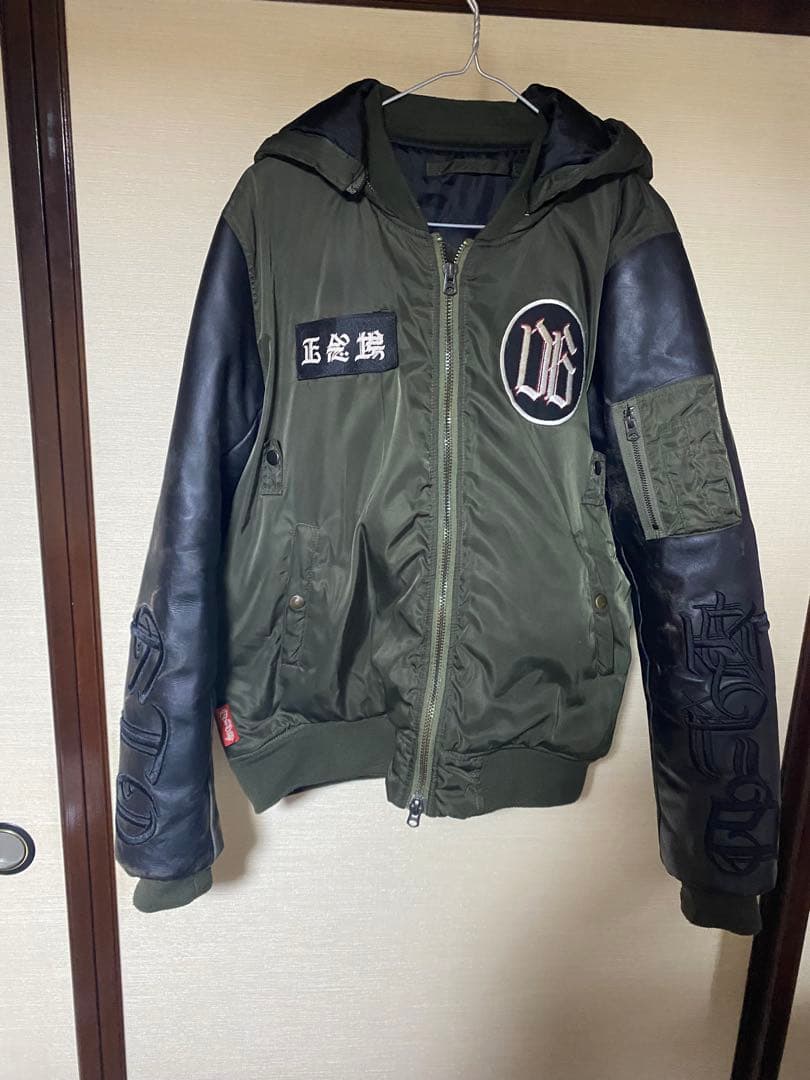 裏庭　ジャケット　ジャンパー　山本キッド　MA1 N2B N3B 本革　ファー