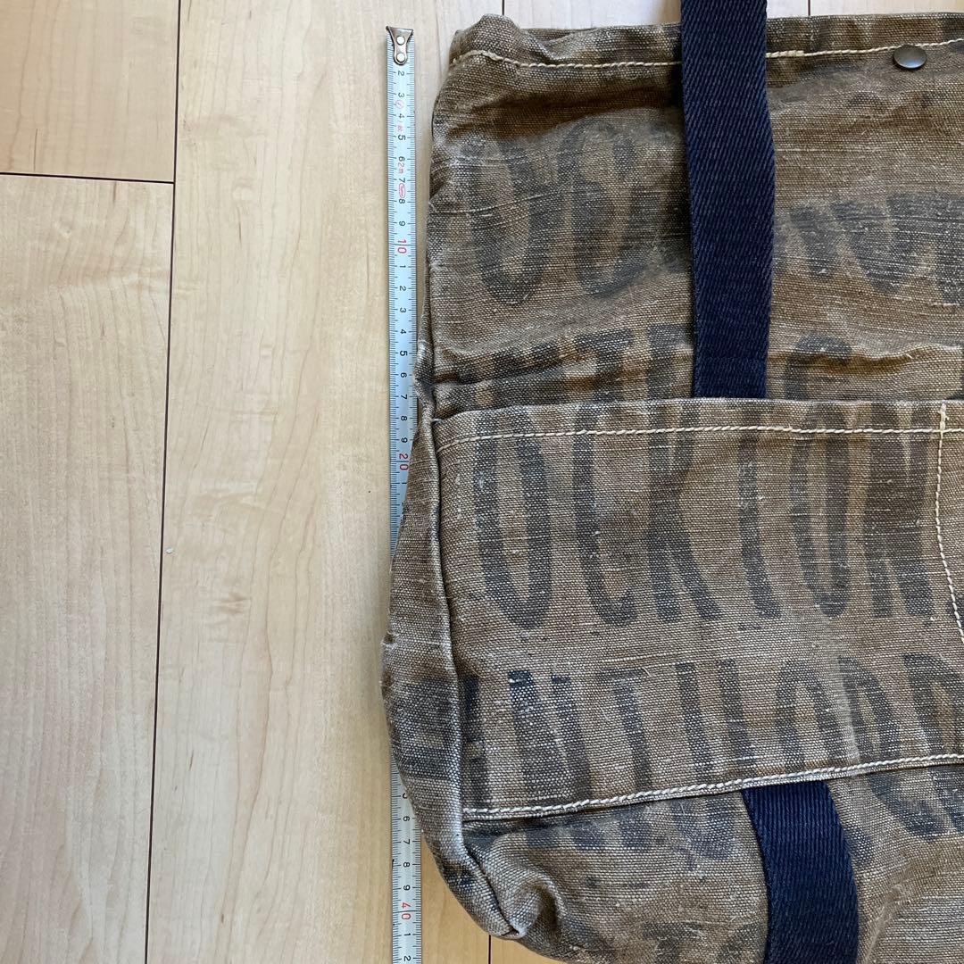 ブラウンキャンバストートバッグ