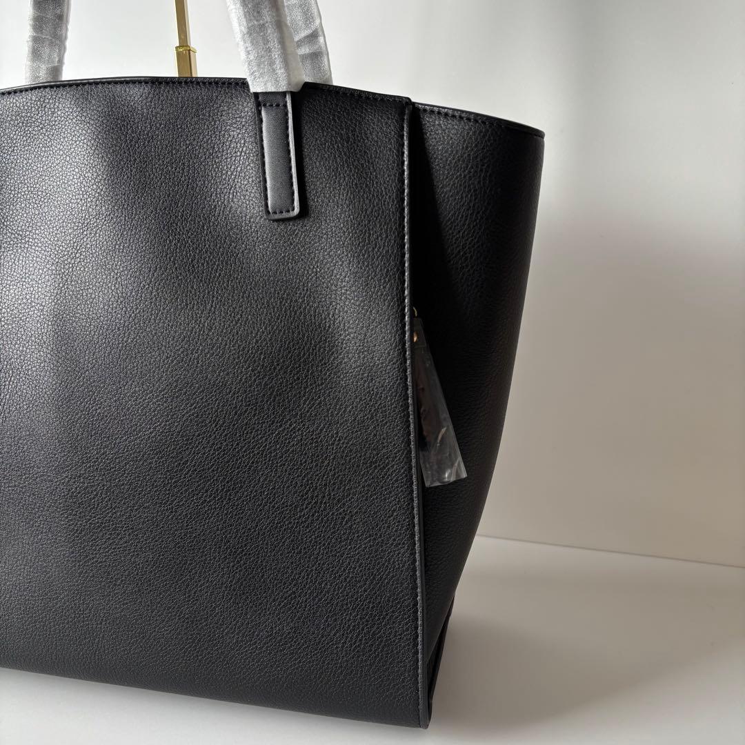 【新品未使用】サマンサタバサ　スタッズトートバック　A4サイズ　大容量　黒