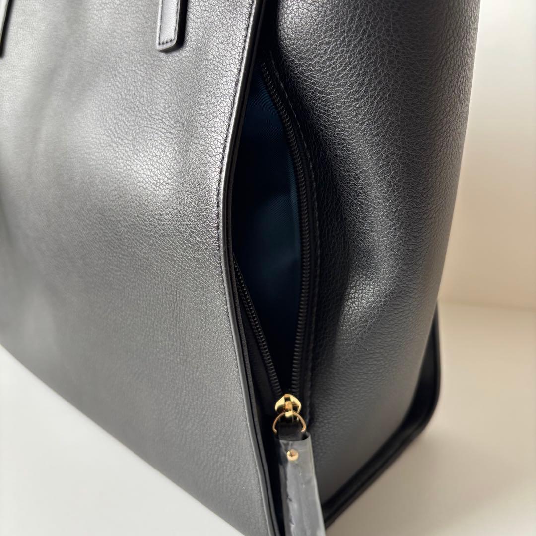 【新品未使用】サマンサタバサ　スタッズトートバック　A4サイズ　大容量　黒