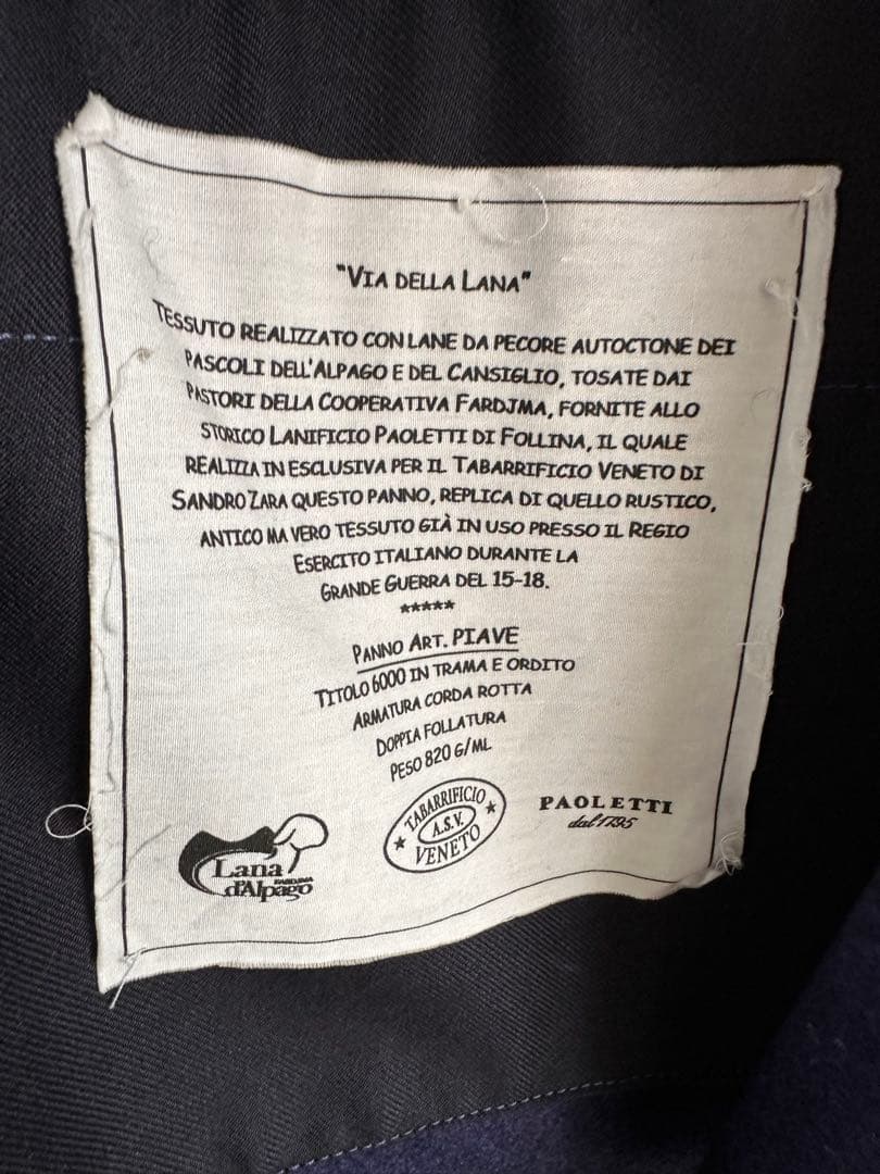 最終値下げCINI venezia ネイビーウールトレンチコート