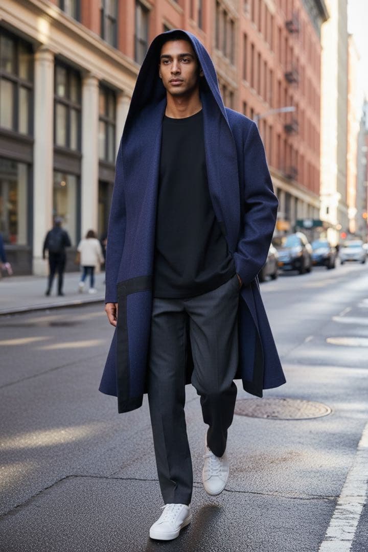 最終値下げCINI venezia ネイビーウールトレンチコート