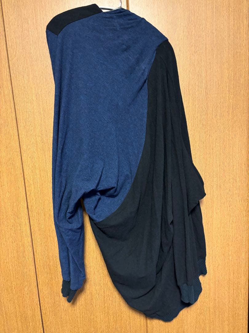 ヴィヴィアンウエストウッド⭐︎襟元チェック柄変形カーディガン　ブルー系