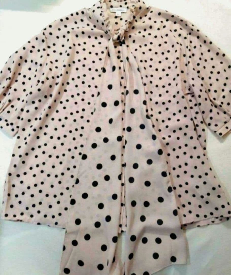 【極美品25300円】ナラカミーチェ♦️女子アナ✨大きめ✨ミックスドットボウタイ