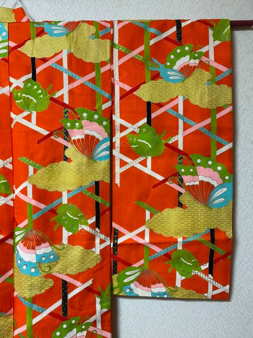 No.81正絹アンティーク子供着物七五三着丈111センチ裄丈53.5センチ