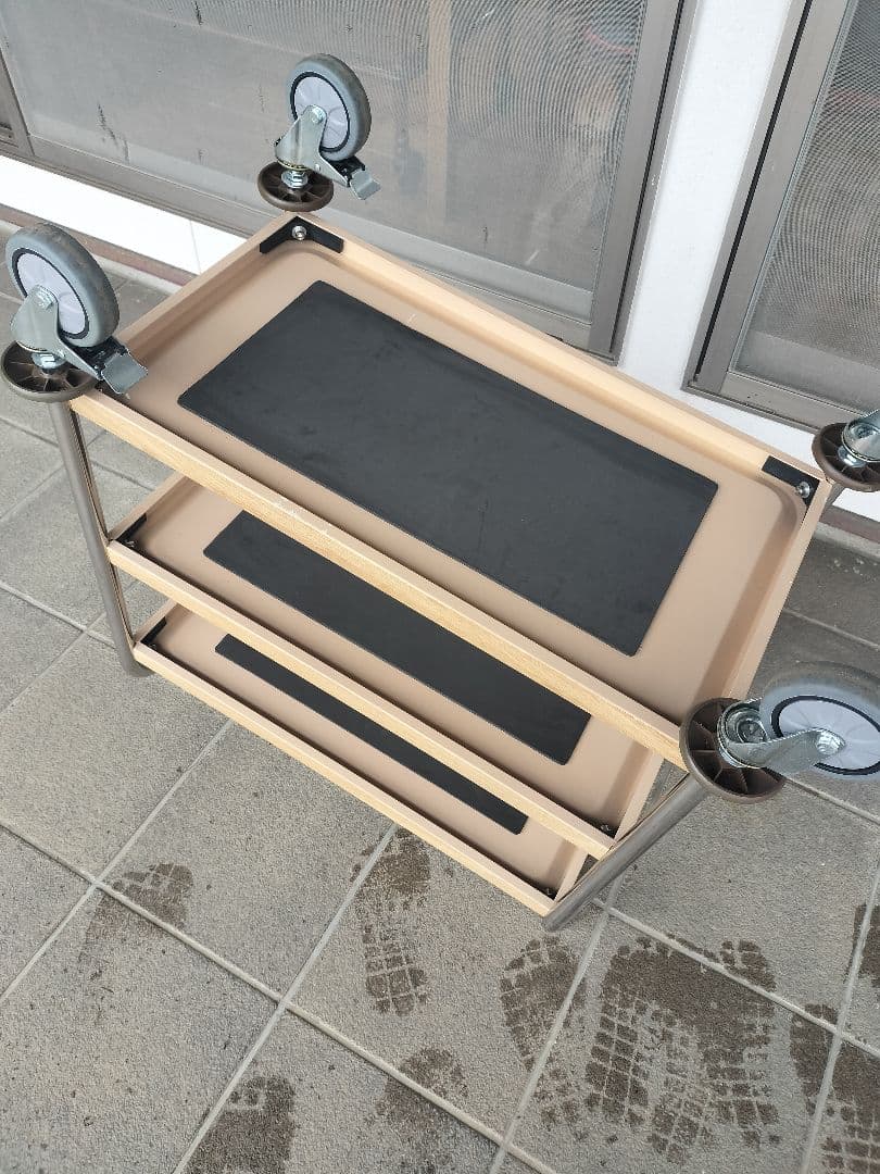 木目調のサービスワゴン　キッチンワゴン