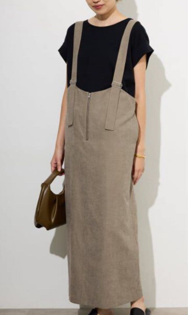 SLOBE IENA アイラインフロントジップジャンパースカート