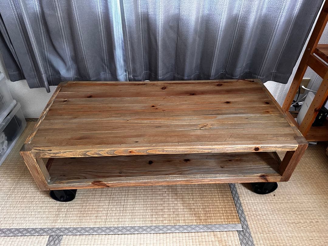 木製センターテーブル インダストリアルスタイル