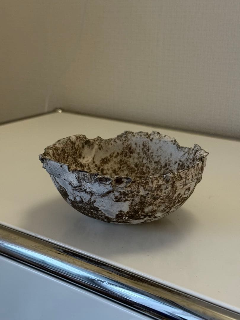 たけろうポット　ちぎり2 白　植木鉢　安西岳郎 塊根　カタチ　goujin