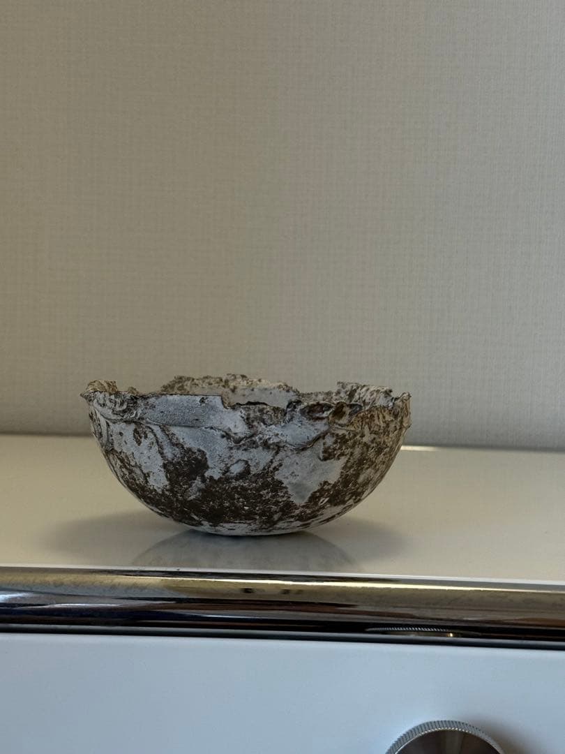 たけろうポット　ちぎり2 白　植木鉢　安西岳郎 塊根　カタチ　goujin