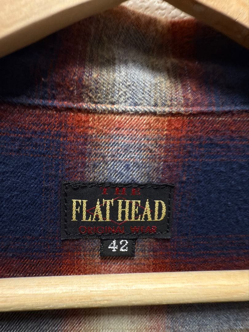 The Flat Head サイズ42 レーヨンオンブレ 開襟シャツ