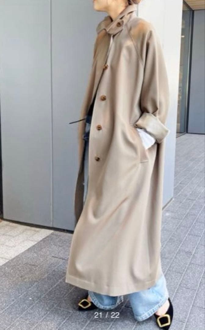 Spick & Span ステンカラーウールトレンチ　38