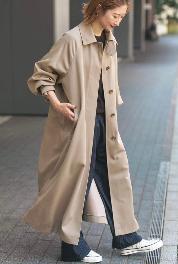 Spick & Span ステンカラーウールトレンチ　38