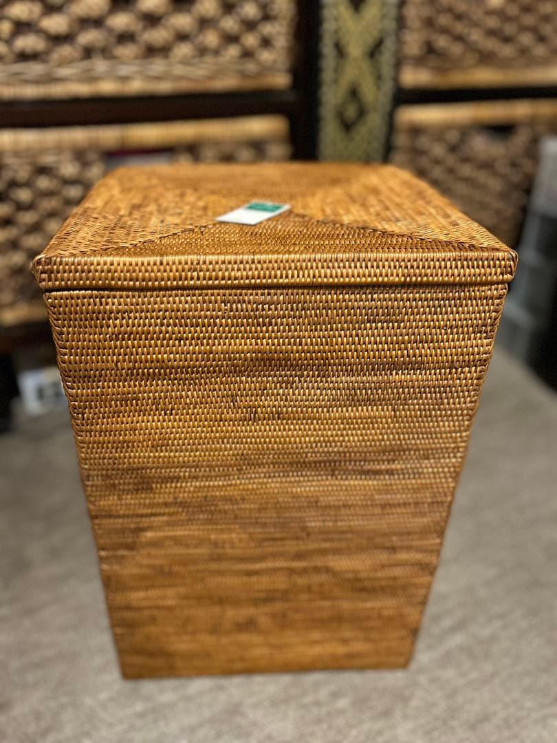 アジアン　バリ島　アタ製　BOX 縦型