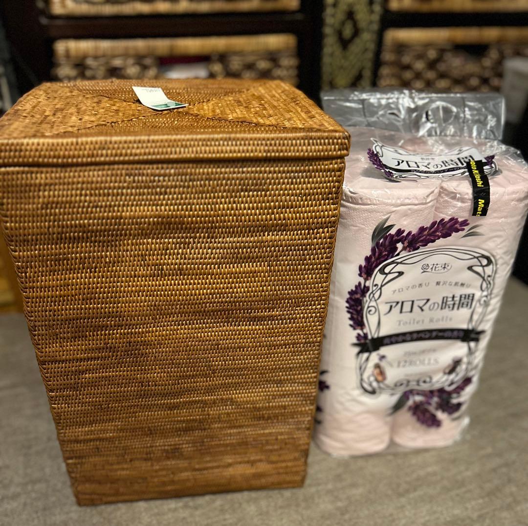 アジアン　バリ島　アタ製　BOX 縦型