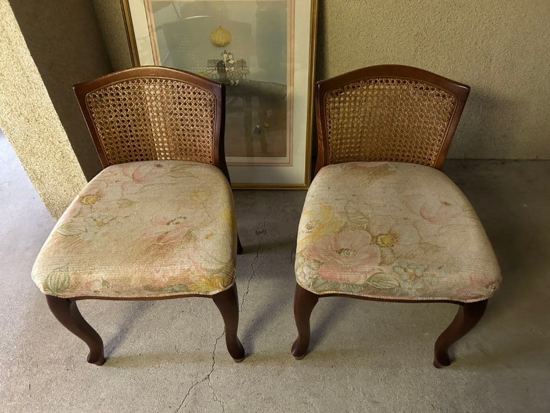 古いマルニ木工　ビンテージウッドチェア　2脚　引き取り限定！