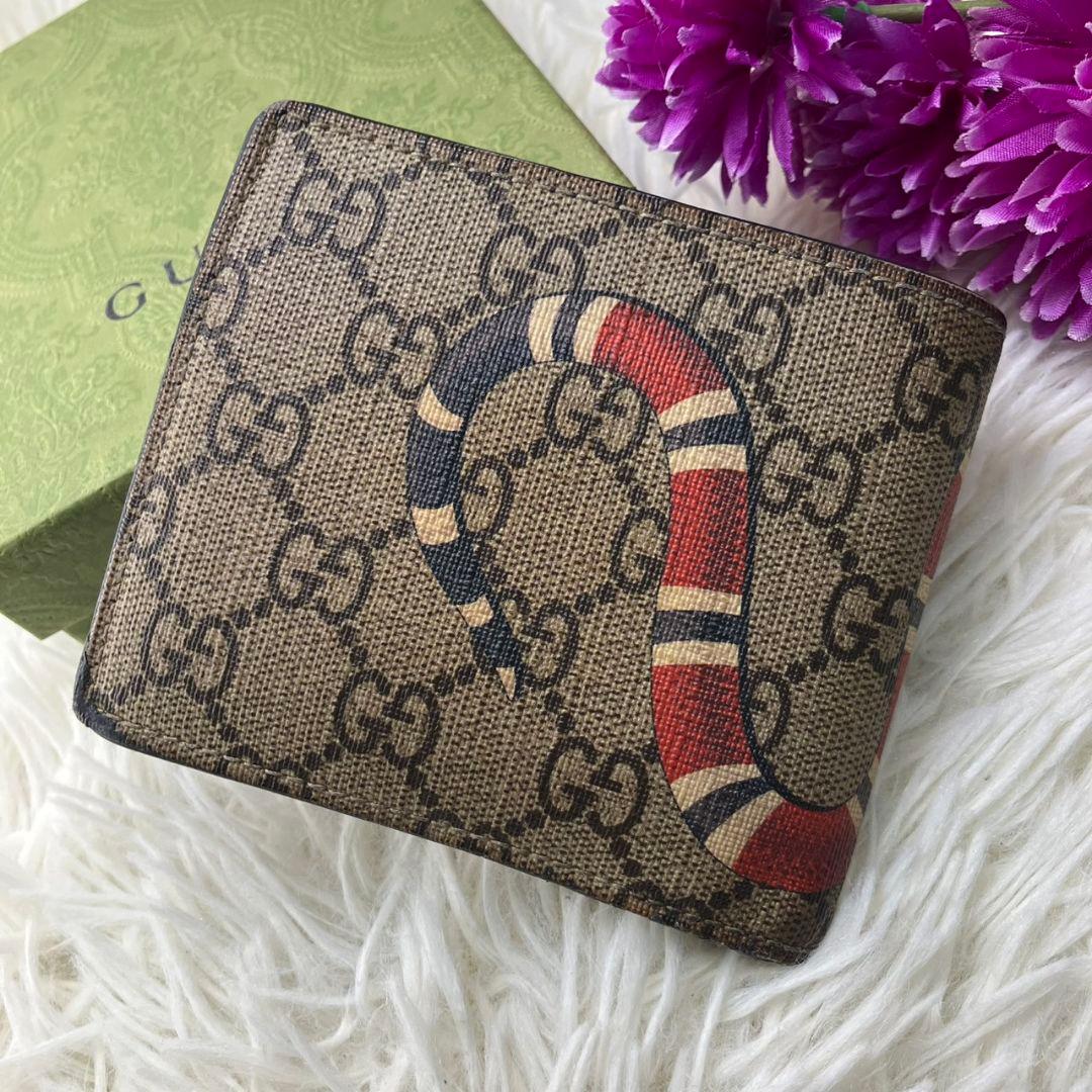 美品✨️グッチ 財布 キングスネーク GGスプリーム PVC ミケーレ