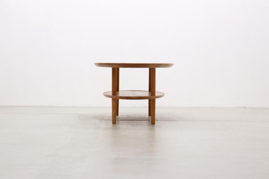 ヒラシマ ボルド オーク無垢材 オーバル センターテーブル ナチュラル