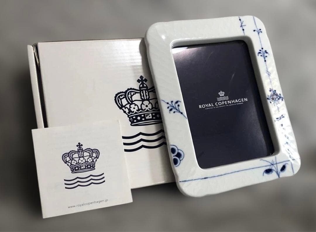 ロイヤルコペンハーゲン　ブルーパルメッテ　フォトフレーム　写真立て　未使用　箱付