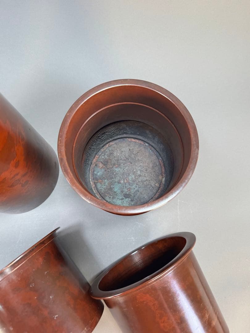 いけばな　唐銅　鋳銅　三寄寸胴花器　古流　池坊　未生流　龍生派　銅花瓶　華道具