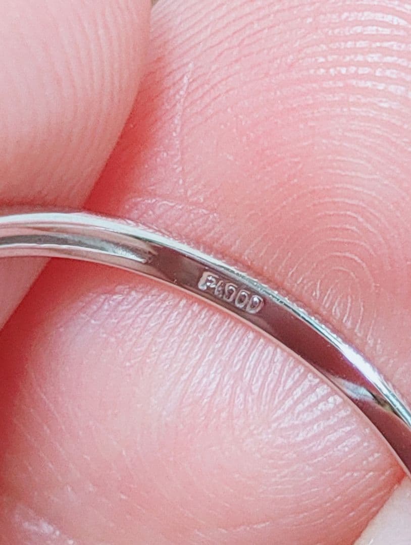 新入荷 未使用品 pt900 天然アクアマリン ダイヤモンド リング