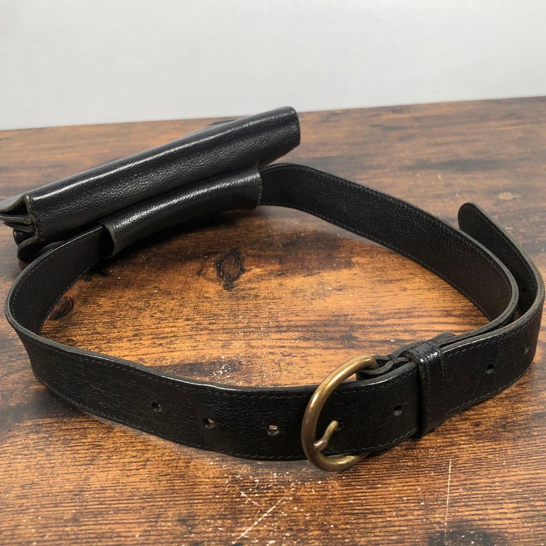 イルビソンテ ウエストポーチ ウエストバック レザー ブラック