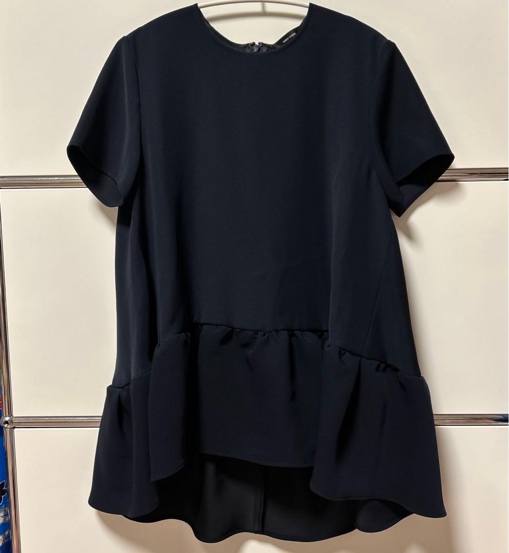 YOKOCHAN ハーフスリーブヘムギャザーブラウス