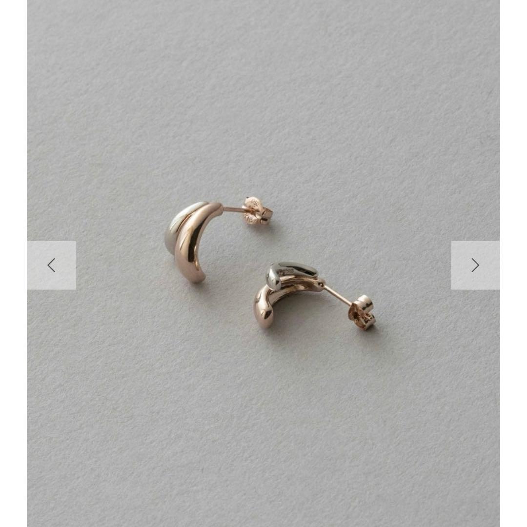 【購入者決定】ete バイカラー ダブルライン ピアス