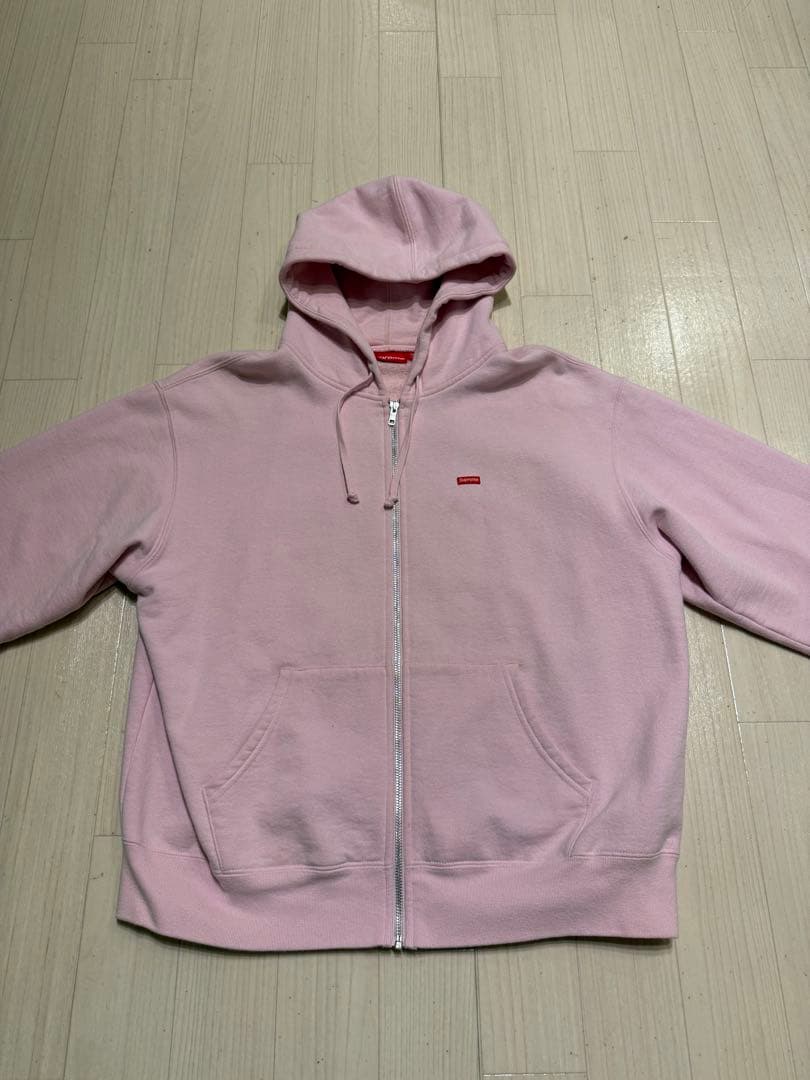 Supreme Small Box Logo ピンクパーカー