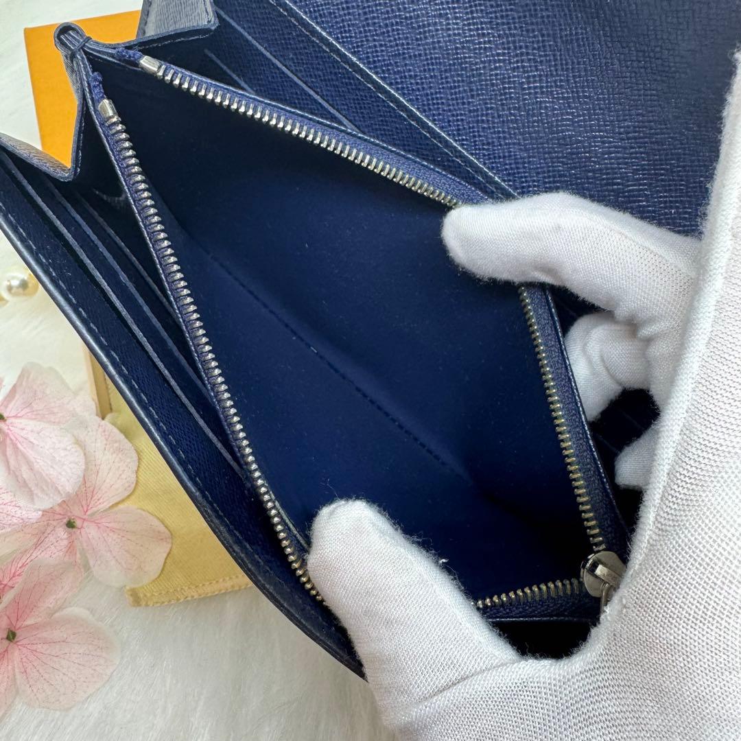 ルイヴィトン エピ ポルトフォイユ サラ 長財布 ブルー ネイビー 新型