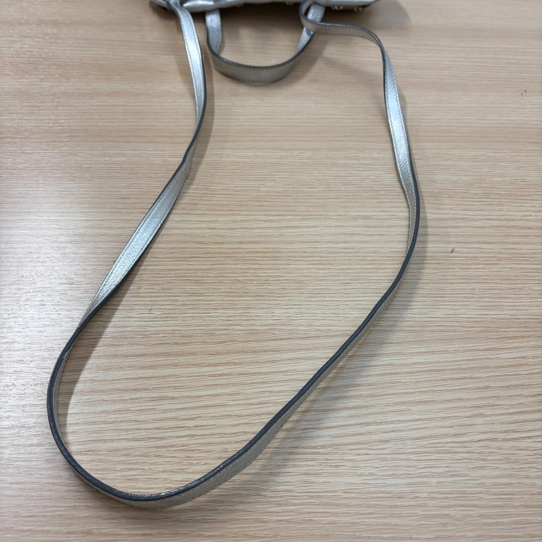 JIMMY CHOO ジミーチュウ トートバッグ 2way ショルダー シルバー