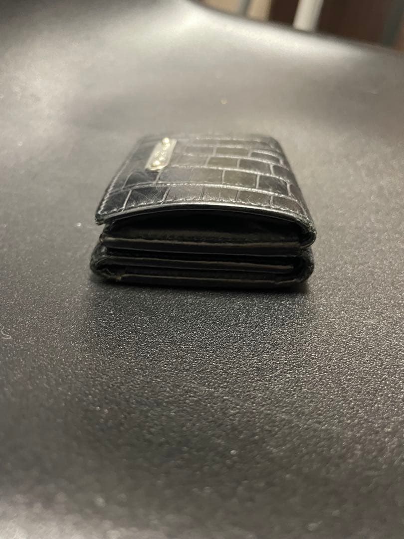 SAINT LAURENT PARIS サンローラン　クロコ型押し三つ折財布