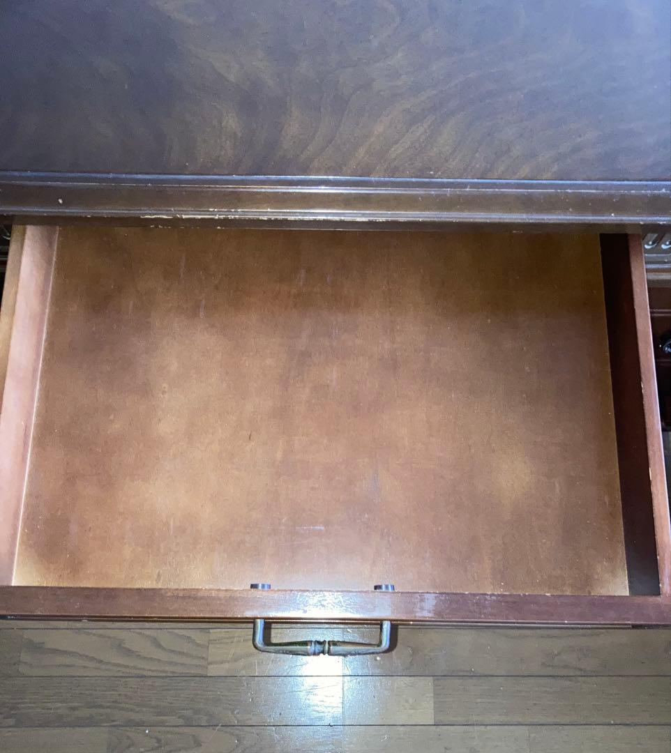 桜材　プレジデントデスク　社長デスク　アンティーク　ビンテージ　昭和レトロ