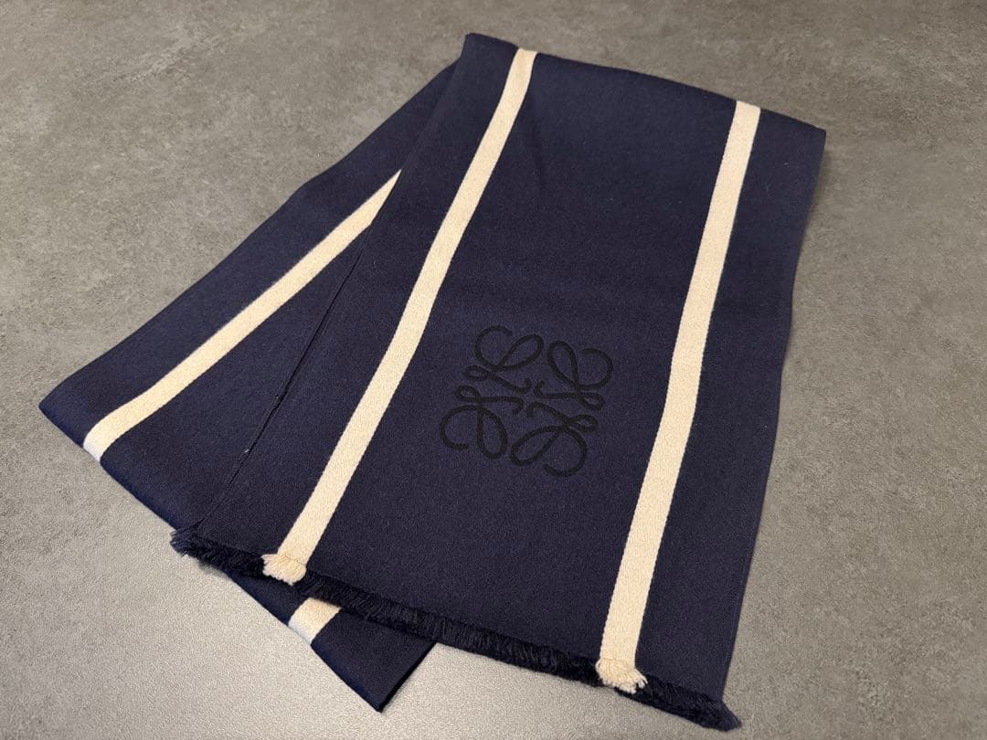 【LOEWE】カシミア混 リバーシブル マフラー