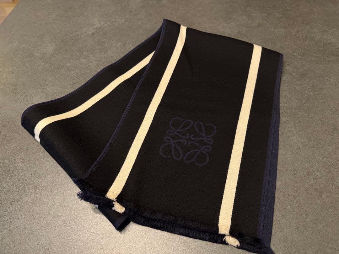 【LOEWE】カシミア混 リバーシブル マフラー