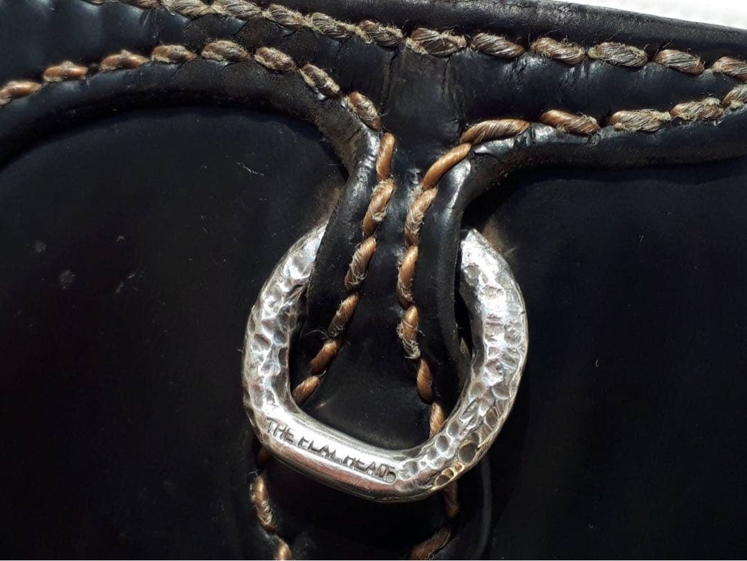 最終※フラットヘッド 最高級 コードバン レザー 925 コンチョ ウォレット