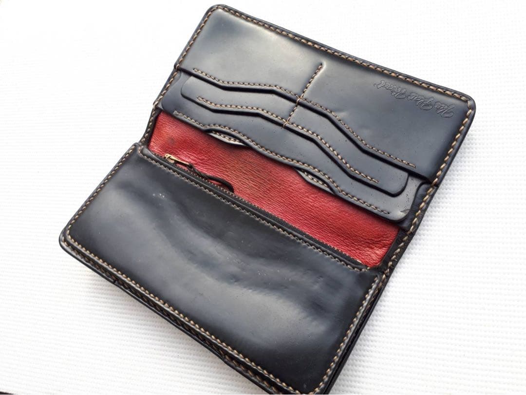 最終※フラットヘッド 最高級 コードバン レザー 925 コンチョ ウォレット