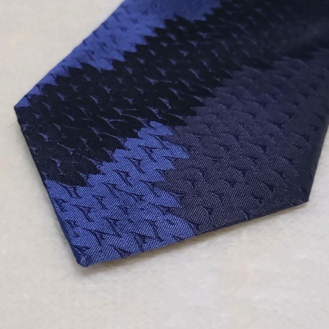 極美品■ヴィヴィアン・ウエストウッド　ネクタイ　ブラック×ネイビー　シルク100