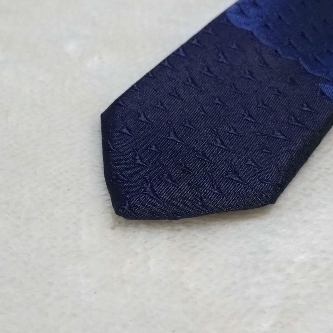 極美品■ヴィヴィアン・ウエストウッド　ネクタイ　ブラック×ネイビー　シルク100