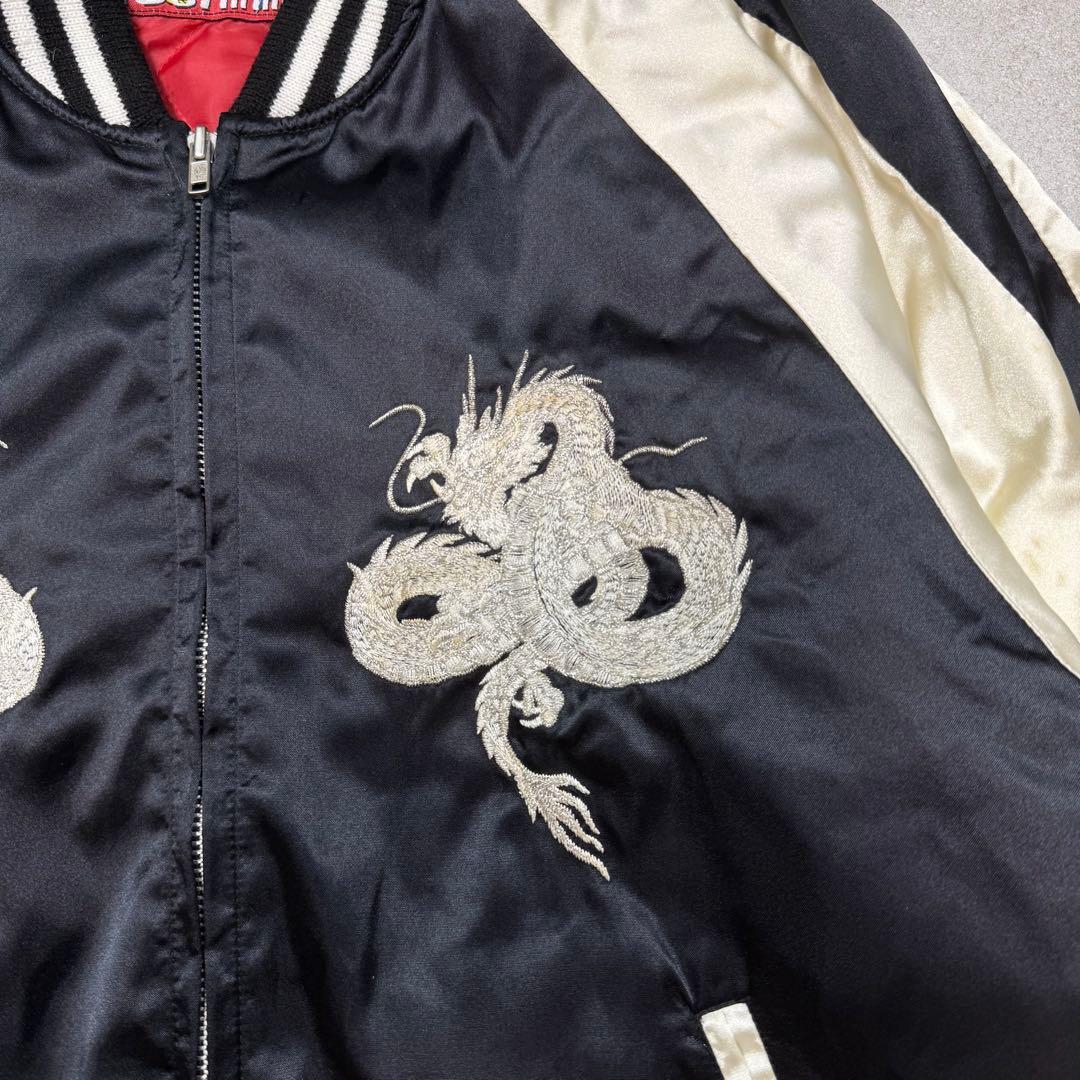 柏木由紀着用モデル✨星姫スカジャン キルティング ドラゴン 龍 刺繍 フリー