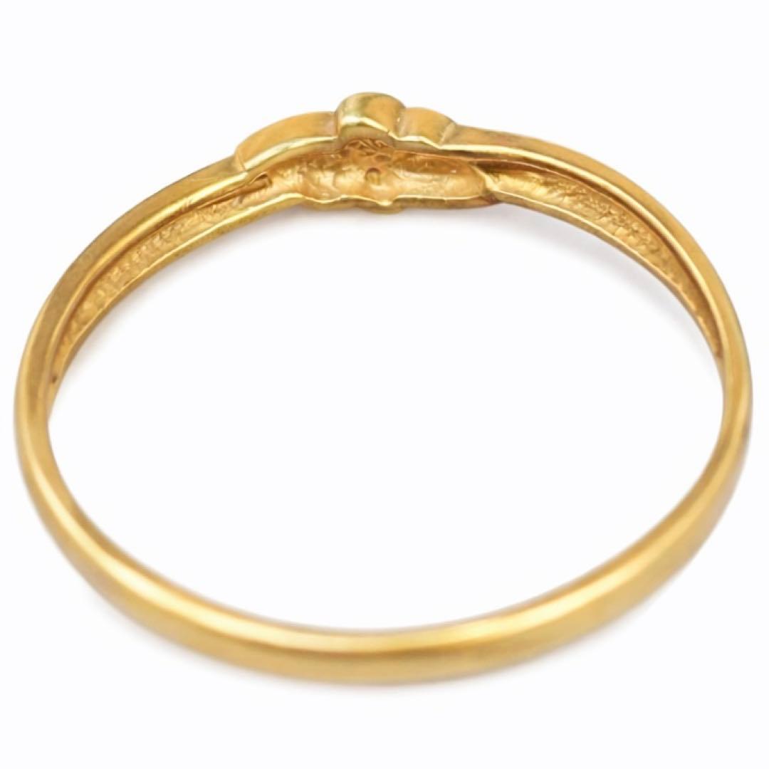 K18 ノットデザイン リング 11.5号 約1.34g 18金無垢