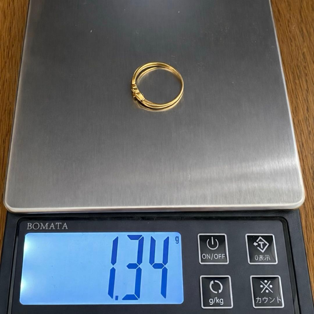 K18 ノットデザイン リング 11.5号 約1.34g 18金無垢