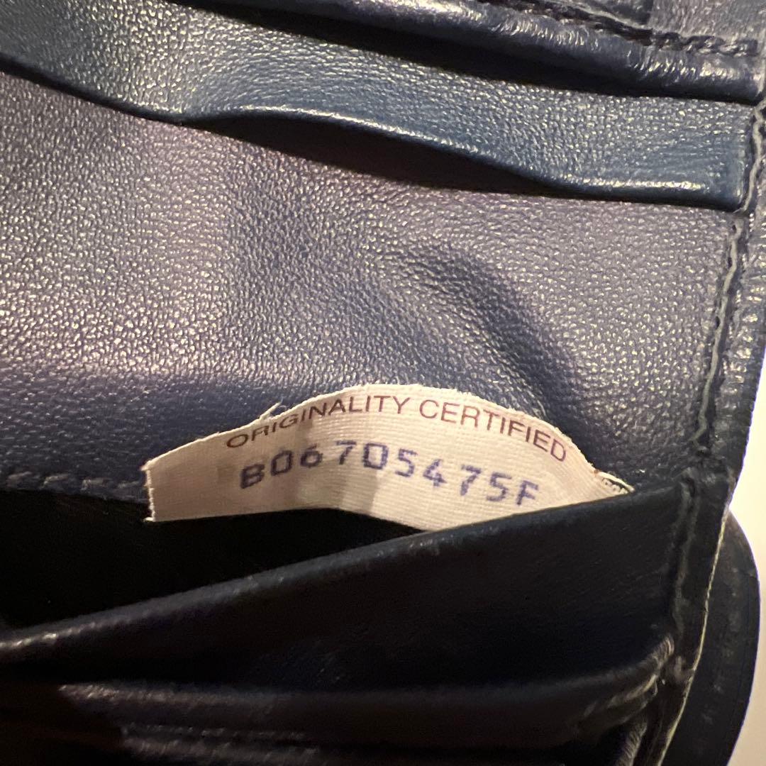 BOTTEGA VENETA ネイビー 二つ折り財布
