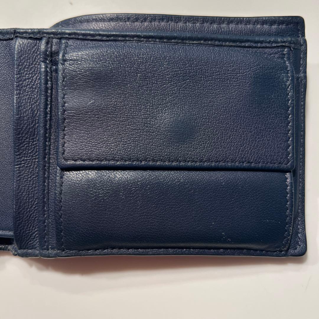 BOTTEGA VENETA ネイビー 二つ折り財布